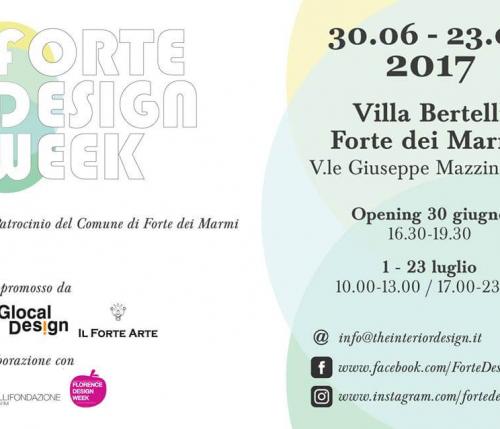 La prima edizione della Forte Design Week sta per aprire le porte
