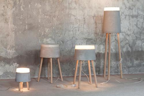 CONCRETE floor/table lamps & wall lamp
