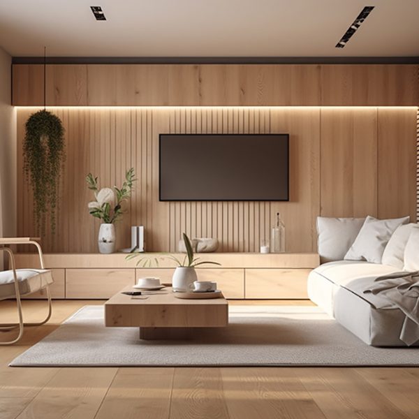 Luxury modern apartment with comfortable pillow decor generated by AI